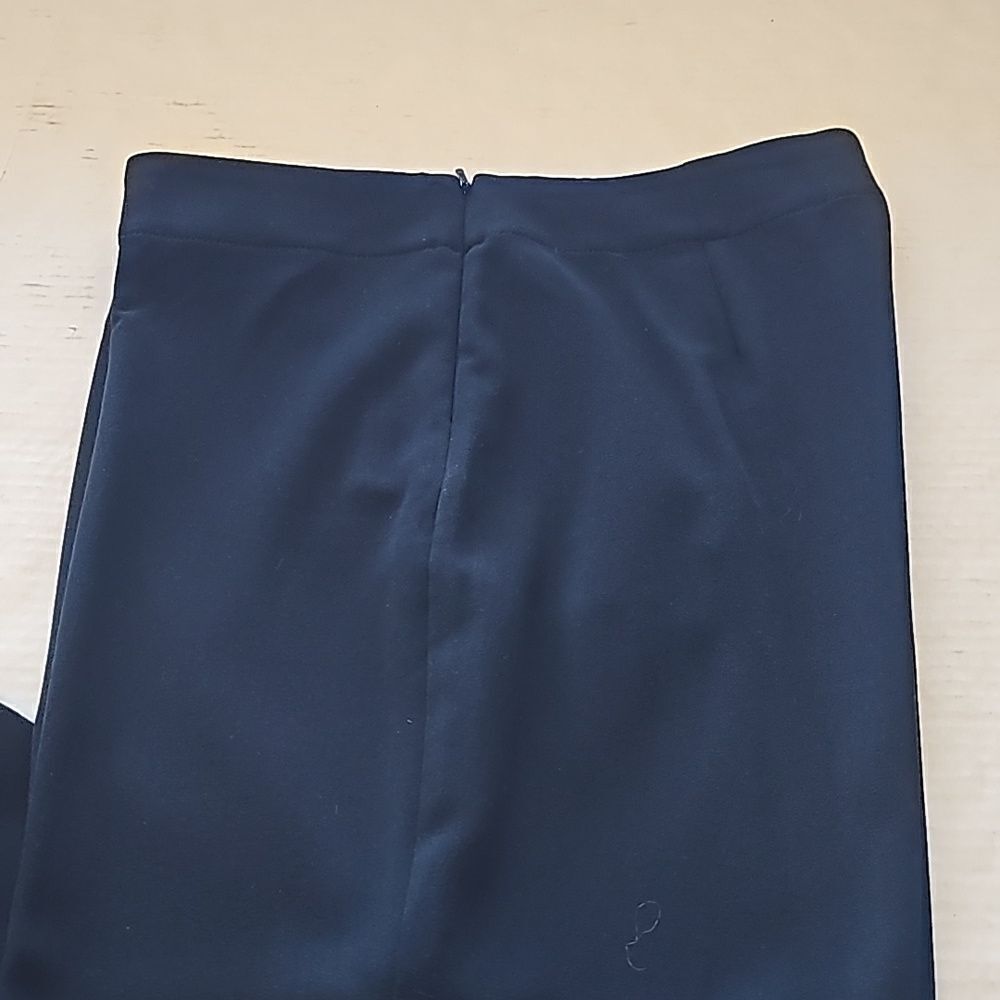Talbots navy heritage style side zip trouser size 12 petite